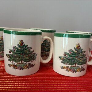 Spode Christmas Tree Mug. Set of 6